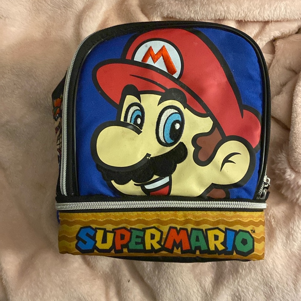 Gently used super Mario lunch bag